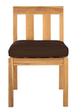 Safavieh Montford Brazilian Teak Dining Chair Natural Teak / Dark Brown CPT1006C-SET2