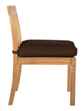 Safavieh Montford Brazilian Teak Dining Chair Natural Teak / Dark Brown CPT1006C-SET2