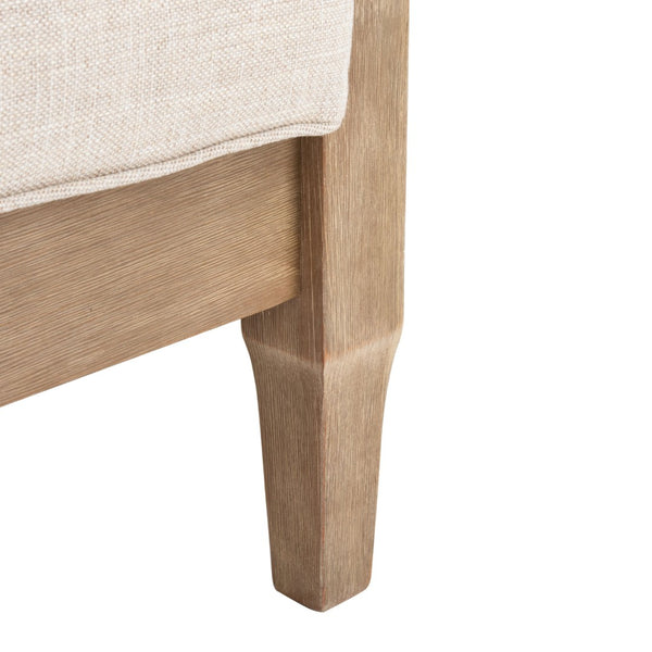 Safavieh MARTINIQUE Teakwood Patio Armchair - Elegant Coastal Design with Durable Upholstery for Outdoors Natural / Beige CPT1011A