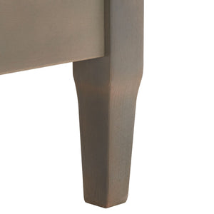 Safavieh MARTINIQUE Teakwood Patio Armchair - Elegant Coastal Design with Durable Upholstery for Outdoors Light Grey / Beige CPT1011C