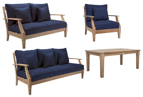Safavieh MARTINIQUE Teakwood Patio Coffee Table - Elegant Outdoor Centerpiece for Stylish Gatherings & Relaxation Natural CPT1014A