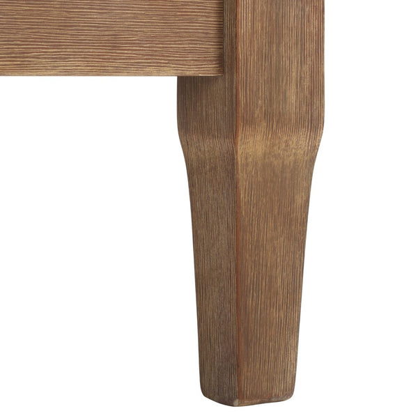Safavieh MARTINIQUE Teakwood Patio Armchair - Elegant Coastal Design with Durable Upholstery for Outdoors Natural / Navy CPT1011D