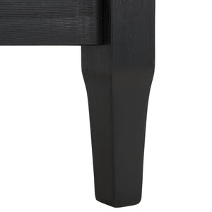 Safavieh Martinique Wood Patio Armchair - Elegant Black Eucalyptus Design With Cozy Olefin Upholstery Black ,White Wood ,Fabric ,Foam Cpt1011e