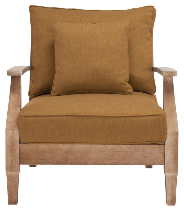 Safavieh Martinique Wood Patio Armchair Natural / Brown CPT1011F