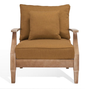 Safavieh Martinique Wood Patio Armchair Natural / Brown CPT1011F