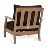 Safavieh Martinique Wood Patio Armchair Natural / Dark Brown CPT1011G