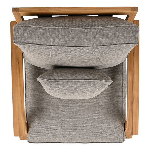 Safavieh Martinique Teak Patio Armchair - Coastal Villa Elegance With Timeless Design For Outdoor Living Natural Teak ,Taupe Wood ,Fabric ,Foam Cpt1011i