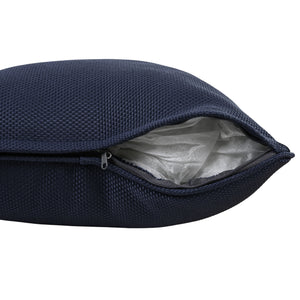 Safavieh Martinique Teak Patio Armchair - Coastal Villa Elegance With Timeless Design For Outdoor Living Natural Teak ,Navy Wood ,Fabric ,Foam Cpt1011j