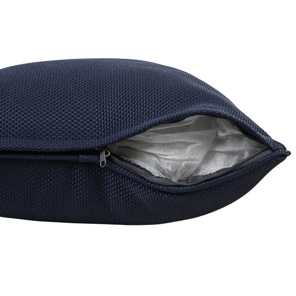 Safavieh Martinique Teak Patio Armchair - Coastal Villa Elegance With Timeless Design For Outdoor Living Natural Teak ,Navy Wood ,Fabric ,Foam Cpt1011j