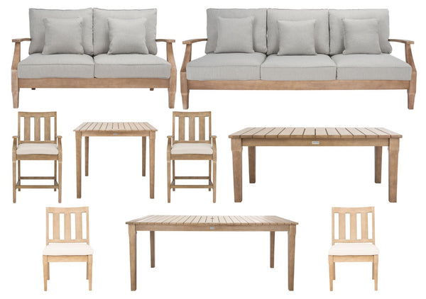 Safavieh DOMINICA Wooden Outdoor Dining Table - Elegant Solid Wood Centerpiece for Alfresco Gatherings & Style CPT1017A
