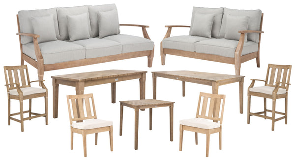 Safavieh DOMINICA Wooden Outdoor Dining Table - Elegant Solid Wood Centerpiece for Alfresco Gatherings & Style CPT1017A