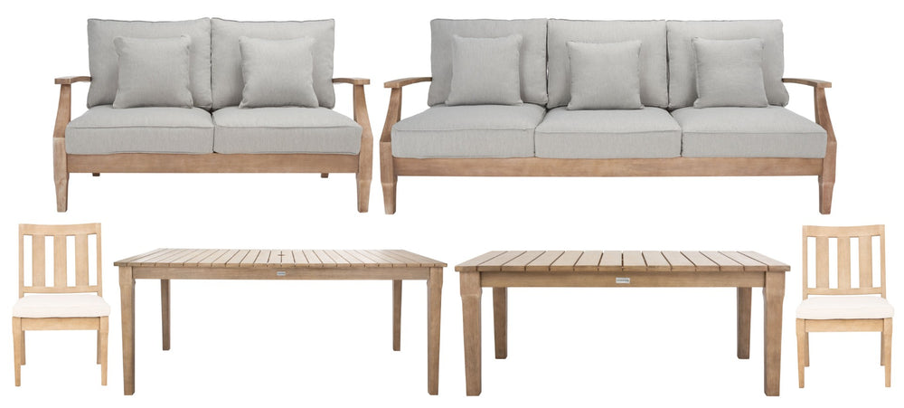 Safavieh DOMINICA Wooden Outdoor Dining Table - Elegant Solid Wood Centerpiece for Alfresco Gatherings & Style CPT1017A