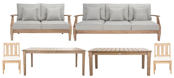 Safavieh DOMINICA Wooden Outdoor Dining Table - Elegant Solid Wood Centerpiece for Alfresco Gatherings & Style CPT1017A