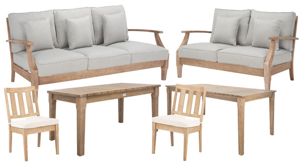 Safavieh DOMINICA Wooden Outdoor Dining Table - Elegant Solid Wood Centerpiece for Alfresco Gatherings & Style CPT1017A