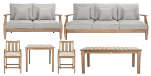 Safavieh MARTINIQUE Teakwood Patio Coffee Table - Elegant Outdoor Centerpiece for Stylish Gatherings & Relaxation Natural CPT1014A