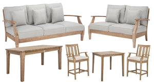 Safavieh MARTINIQUE Teakwood Patio Coffee Table - Elegant Outdoor Centerpiece for Stylish Gatherings & Relaxation Natural CPT1014A
