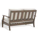 Safavieh Martinique Wood Patio Loveseat XII23 Light Grey / Beige Wood / Metal CPT1012C