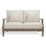 Safavieh Martinique Wood Patio Loveseat XII23 Light Grey / Beige Wood / Metal CPT1012C