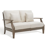 Safavieh Martinique Wood Patio Loveseat XII23 Light Grey / Beige Wood / Metal CPT1012C