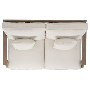 Safavieh Martinique Wood Patio Loveseat XII23 Light Grey / Beige Wood / Metal CPT1012C