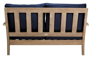 Safavieh Martinique Wood Patio Loveseat Natural / Navy CPT1012D