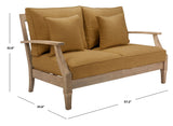 Safavieh Martinique Wood Patio Loveseat Natural / Brown CPT1012F