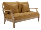 Safavieh Martinique Wood Patio Loveseat Natural / Brown CPT1012F