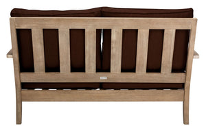 Safavieh Martinique Wood Patio Loveseat Natural / Dark Brown CPT1012G