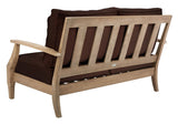 Safavieh Martinique Wood Patio Loveseat Natural / Dark Brown CPT1012G