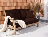 Safavieh Martinique Wood Patio Loveseat Natural / Dark Brown CPT1012G