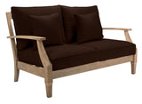 Safavieh Martinique Wood Patio Loveseat Natural / Dark Brown CPT1012G