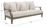 Safavieh Martinique Wood Patio Sofa XII23 Light Grey / Beige Wood / Metal CPT1013C