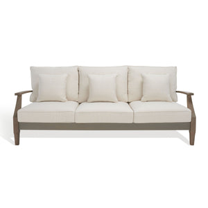 Safavieh Martinique Wood Patio Sofa XII23 Light Grey / Beige Wood / Metal CPT1013C