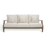 Safavieh Martinique Wood Patio Sofa XII23 Light Grey / Beige Wood / Metal CPT1013C