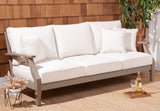 Safavieh Martinique Wood Patio Sofa XII23 Light Grey / Beige Wood / Metal CPT1013C