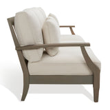 Safavieh Martinique Wood Patio Sofa XII23 Light Grey / Beige Wood / Metal CPT1013C