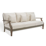 Safavieh Martinique Wood Patio Sofa XII23 Light Grey / Beige Wood / Metal CPT1013C