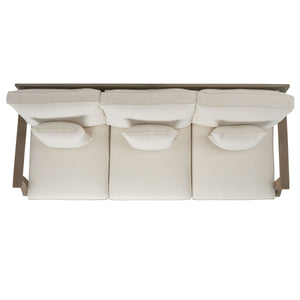 Safavieh Martinique Wood Patio Sofa XII23 Light Grey / Beige Wood / Metal CPT1013C