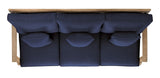 Safavieh Martinique Wood Patio Sofa Natural / Navy CPT1013D