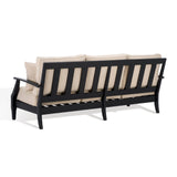 Safavieh Martinique Wood Patio Sofa Black / White CPT1013E