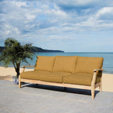 Safavieh Martinique Wood Patio Sofa Natural / Brown CPT1013F