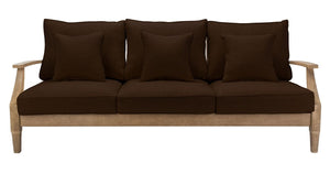 Safavieh Martinique Wood Patio Sofa Natural / Dark Brown CPT1013G