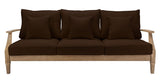 Safavieh Martinique Wood Patio Sofa Natural / Dark Brown CPT1013G