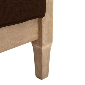 Safavieh Martinique Wood Patio Sofa Natural / Dark Brown CPT1013G