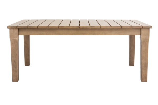 Safavieh MARTINIQUE Teakwood Patio Coffee Table - Elegant Outdoor Centerpiece for Stylish Gatherings & Relaxation Natural CPT1014A