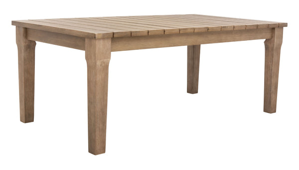 Safavieh MARTINIQUE Teakwood Patio Coffee Table - Elegant Outdoor Centerpiece for Stylish Gatherings & Relaxation Natural CPT1014A
