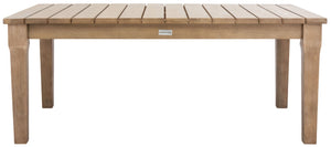 Safavieh MARTINIQUE Teakwood Patio Coffee Table - Elegant Outdoor Centerpiece for Stylish Gatherings & Relaxation Natural CPT1014A