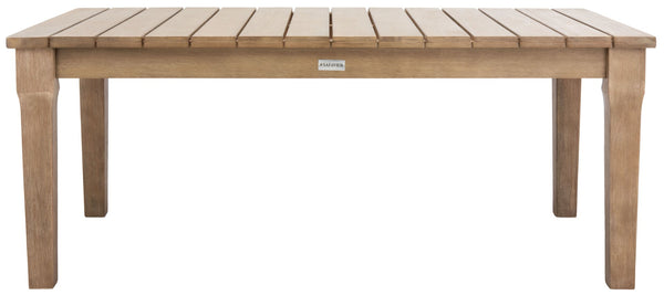 Safavieh MARTINIQUE Teakwood Patio Coffee Table - Elegant Outdoor Centerpiece for Stylish Gatherings & Relaxation Natural CPT1014A
