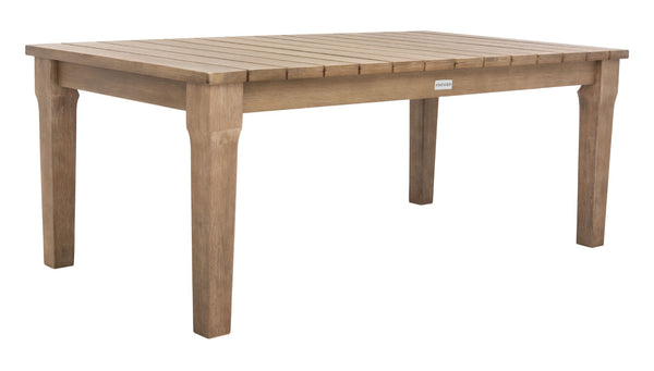 Safavieh MARTINIQUE Teakwood Patio Coffee Table - Elegant Outdoor Centerpiece for Stylish Gatherings & Relaxation Natural CPT1014A