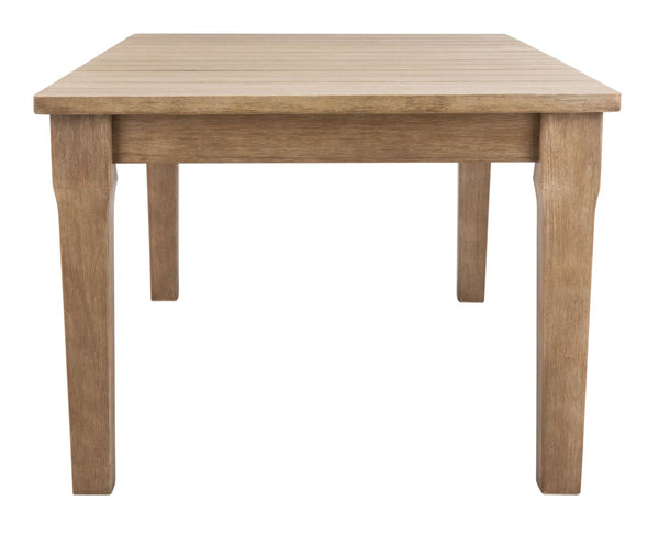 Safavieh MARTINIQUE Teakwood Patio Coffee Table - Elegant Outdoor Centerpiece for Stylish Gatherings & Relaxation Natural CPT1014A
